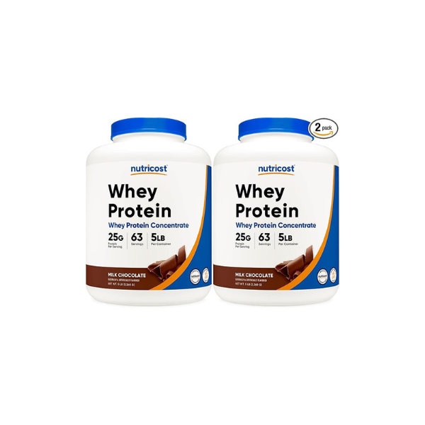 Nutricost Whey Protein Concentrate (Chocolate) 5LBS (Pack of 2)