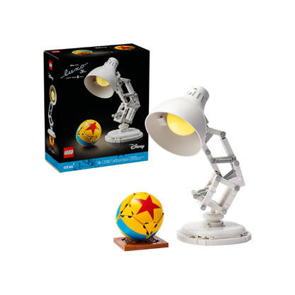 LEGO Ideas Disney Pixar Luxo Jr. - Room Decor and Building Set for Adults - Office and Desk Decor for Women and Men, Ages 18+ - Brick-Built Lamp DIY Kit - Collectible Gift Idea for Movie Fans - 21357
