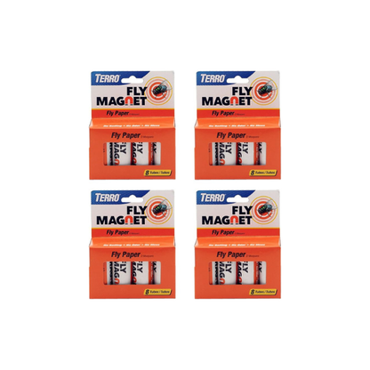 TERRO T518 Fly Trap Indoor Housefly, 4 Pack, Sticky Fly Trap Indoor Hanging