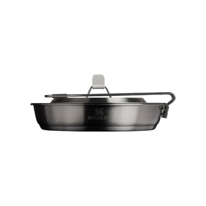 STANLEY Wildfare Pro 15-Piece Stainless Steel Fry Pan Cook Set | 8.75 in Fry Pan with Fold & Lock Handle | Plates and Utensils | Camping Essentials for Your Camp Kitchen | BPA-Free