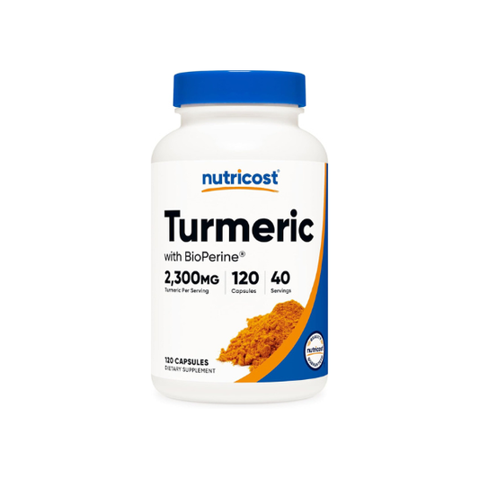 Nutricost Turmeric Curcumin with BioPerine, 2300mg, 120 Capsules, GMO-Free