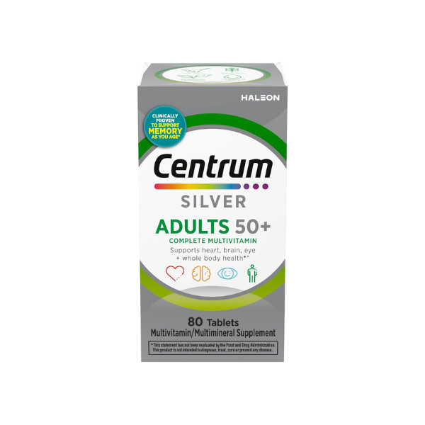 Centrum Silver Multivitamin for Adults 50 and Over, 80 Tablets