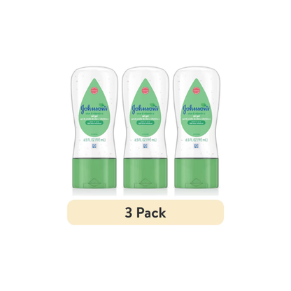 (3 pack) Johnson's Baby Body Moisturizing Oil Gel, Aloe Vera & Vitamin E, Soothing, 6.5 fl oz