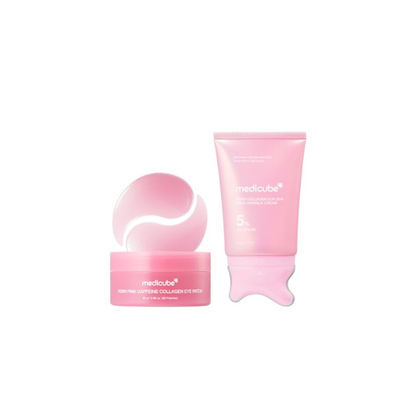 medicube Age Backwards Kit: Gua Sha Cream and PDRN Caffeine Eye Patches