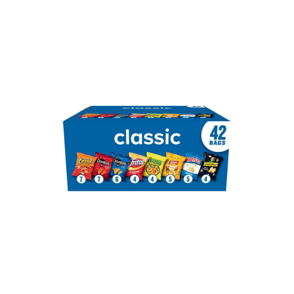 Frito Lay Classic Mix Chips Variety pack, Mega Size, 1 oz, 42 Count