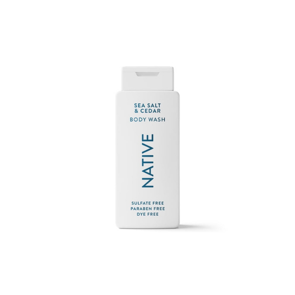 Native Body Wash for Women & Men, Sulfate Free, Sea Salt & Cedar, 18 fl oz
