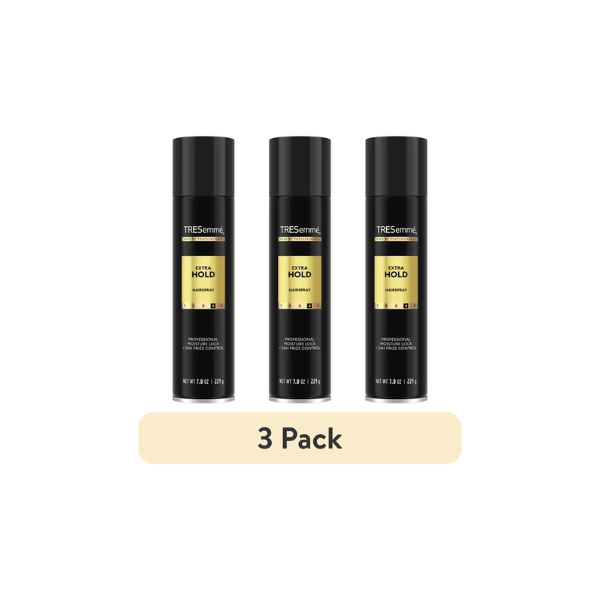 (3 pack) TRESemmé Extra Hold Hairspray For 24-Hour Frizz Control with Pro Lock Tech, 7.8 oz