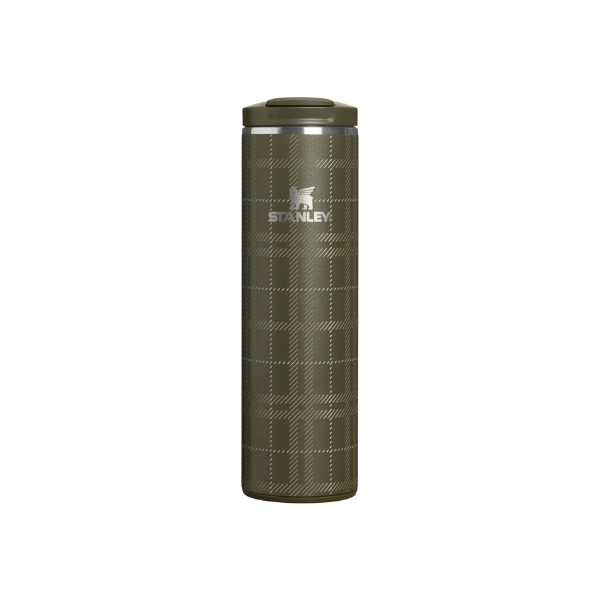 STANLEY Transit Flip Top Mug, 16 oz, Peat Moss Plaid