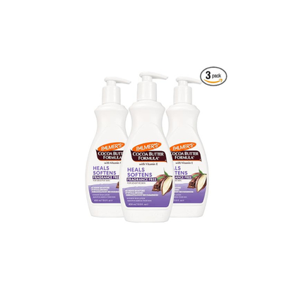 Palmer's Fragrance Free Cocoa Butter Body Lotion (13.5 Fl Oz - Pack of 3)