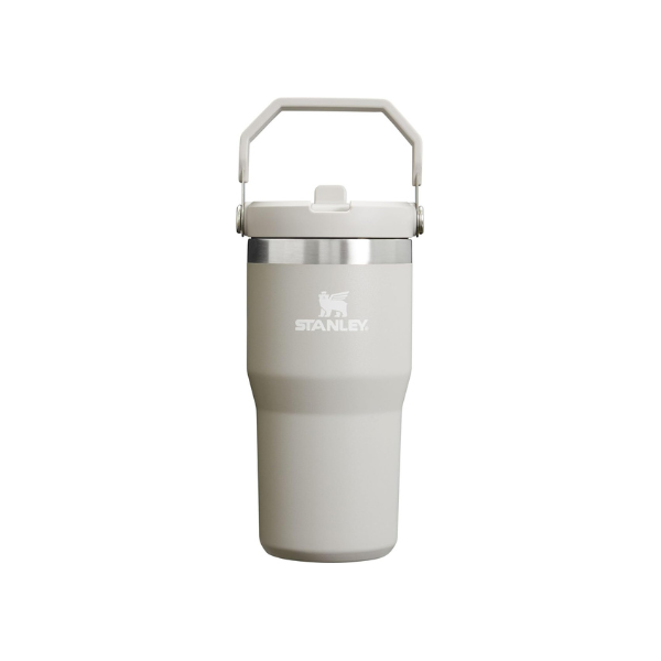 Stanley IceFlow Flip Straw Tumbler with Handle 20 oz | Twist On Lid and Flip Up Straw | Leak Resistant Water Bottle | Insulated Stainless Steel |BPA-Free | Ash