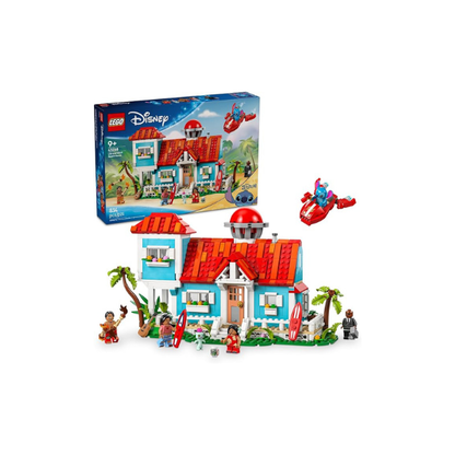 LEGO Disney Lilo and Stitch Beach House Toy - Building Playset for Kids, Girls and Boys, Ages 9+ - Includes 5 Minifigures - Disney Gift Idea for Fans of Lilo & Stitch Movie - 43268