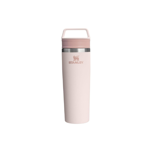 STANLEY Cafe To Go Travel Mug 20 oz | Leakproof Two-Part Drink Through Lid | Tumbler Cup for Coffee, Tea and Drinks | Insulated Stainless Steel Coffee Mug | BPA-Free | Rose Quartz