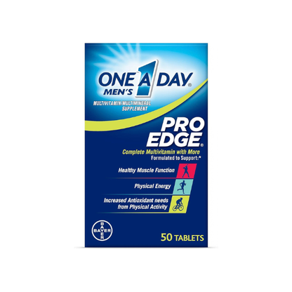 One A Day Men’s Pro Edge Multivitamin, Supplement with Vitamin A,C,D, E and Zinc for Immune Health Support and Magnesium for Healthy Muscle Function, 50 Count