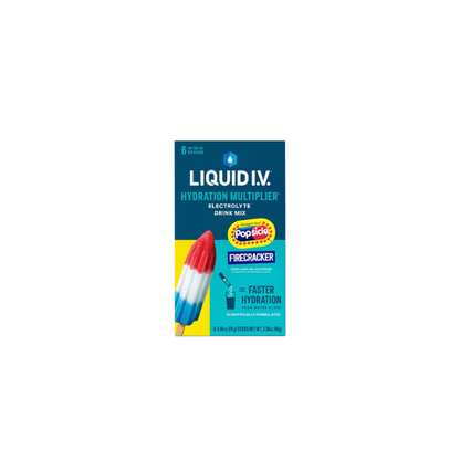 Liquid I.V. Popsicle Firecracker Hydration Multiplier Powdered Electrolyte Drink Mix, 6 Count Packets