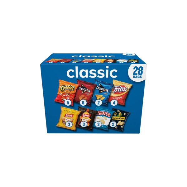 Frito Lay Snacks Classic Mix Variety 27 1/4 Oz, 28 Count