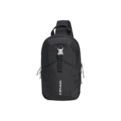 STANLEY Vitalize Crossbody Bag | Hydration Sling with Zippered Drinkware Compartment | Adjustable Strap | Multiple Storage Pockets | Durable Recycled Fabric | Black