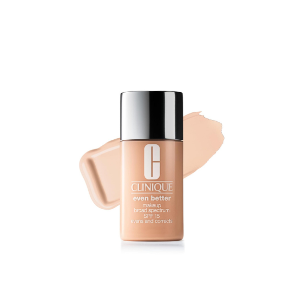 Clinique Even Better Makeup Liquid Foundation SPF 15 With Vitamin C For Dry + Oily Combination Skin Types | Medium Coverage + Natural Finish | Evens Skin Tone + Reduces Dark Spots