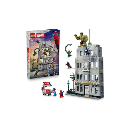 LEGO Marvel Spider-Man vs Hulk Epic Clash - Super Hero Building Toy for Boys & Girls, Ages 8+ - Includes 5 Minifigures & Hulk Figure - Spider-Man Toy for Fans - Gift for Birthdays - 76350