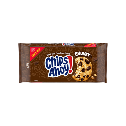 CHIPS AHOY! Chunky Fudgy Chocolate Chip Cookies, Party Size, 24.75 oz