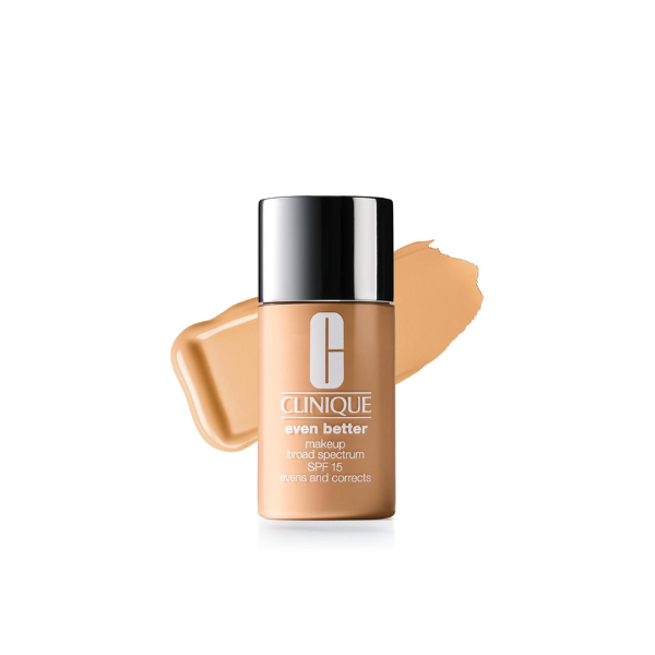 Clinique Even Better Makeup Liquid Foundation SPF 15 With Vitamin C For Dry + Oily Combination Skin Types | Medium Coverage + Natural Finish | Evens Skin Tone + Reduces Dark Spots