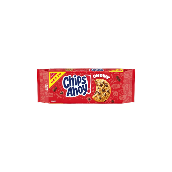 CHIPS AHOY! Chewy Fudgy Chocolate Chip Cookies, Family Size, 19.5 oz