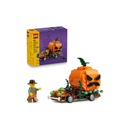 LEGO Jack-O'-Lantern Pickup Truck 40822 | Building Toys for Boys & Girls, Ages 8+, Halloween Decor & Craft, 177 pieces, Gift for Kids