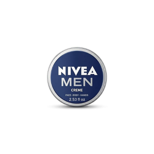 2x Nivea MEN CREME Cream FACE HAND BODY Moisturiser Dry Skin 75ml TIN by Nivea
