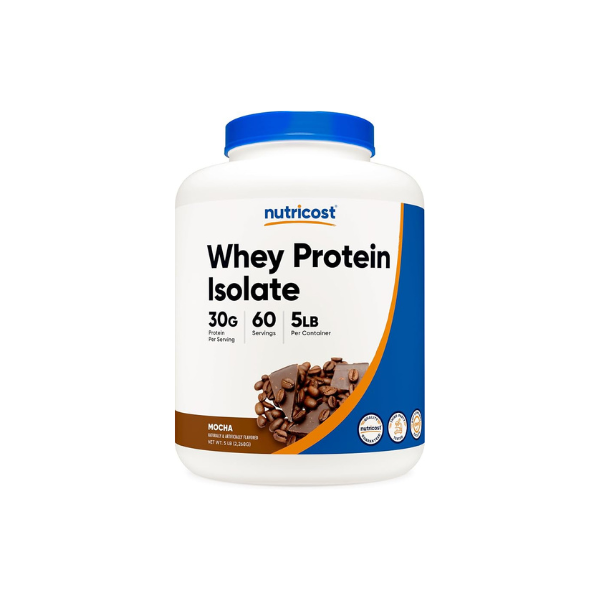 Nutricost Whey Protein Isolate (Mocha) 5LBS - Gluten Free & Non-GMO