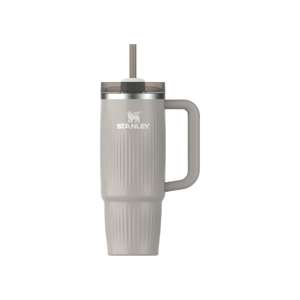 STANLEY Quencher H2.0 Tumbler with Handle and Straw 30 oz | Flowstate 3-Position Lid | Cup Holder Compatible for Travel | Insulated Stainless Steel Cup | BPA-Free | Fluted Ash Gloss