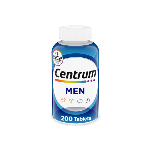 Centrum Multivitamin for Men, Multivitamin/Multimineral Supplement with Vitamin D3, B Vitamins and Antioxidants, Gluten Free, Non-GMO Ingredients -Tablet 200 Count