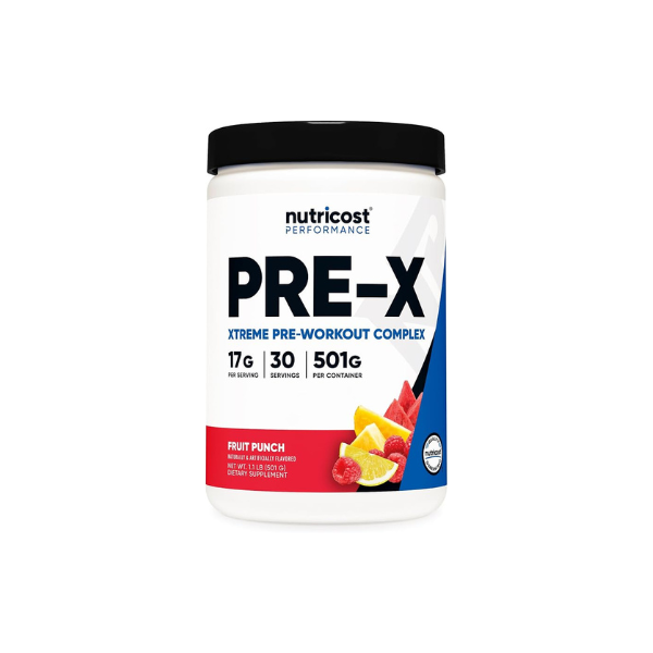 Nutricost Pre-X Xtreme Pre-Workout Complex Powder (Fruit Punch) 30 Servings