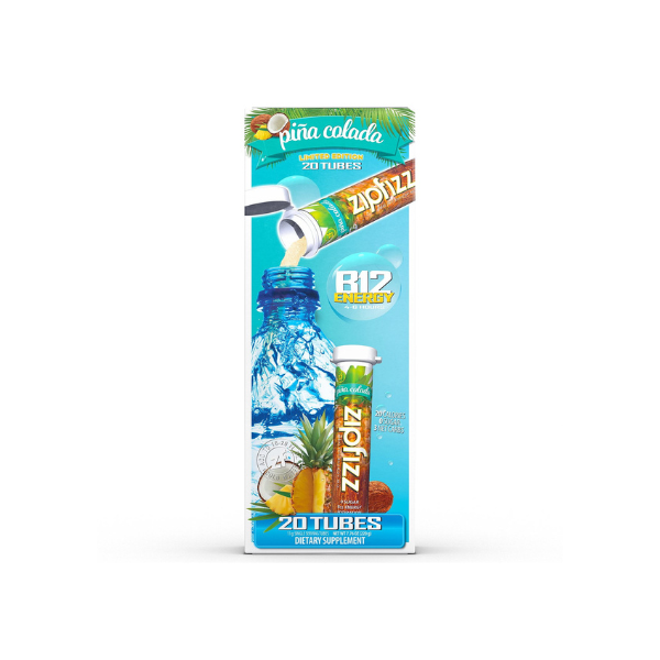 Zipfizz Energy Multi-Vitamin Hydration Drink Mix, Pina Colada, 20 ct.