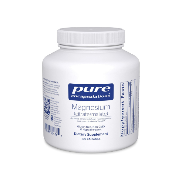 Pure Encapsulations Magnesium (Citrate/Malate), 180 Capsules