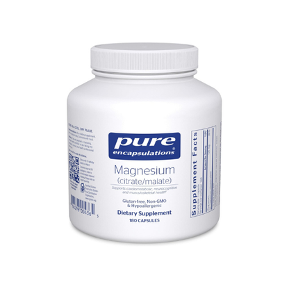 Pure Encapsulations Magnesium (Citrate/Malate), 180 Capsules