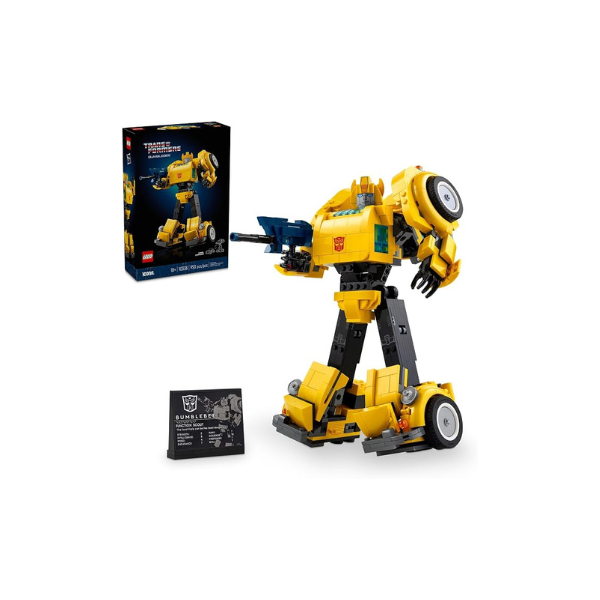 LEGO Icons Transformers Bumblebee Action Figure, Collectible Robot Gift for Adults, Movie Themed Model Building Set for Sci-Fi Enthusiasts and Transformers Fans, Converts to Vehicle Mode, 10338