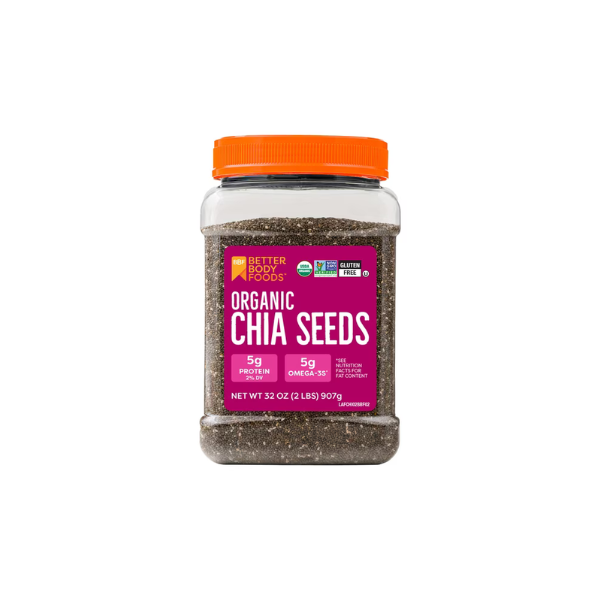 BetterBody Foods Organic Chia Seeds, 2.0 lb, 30 Servings