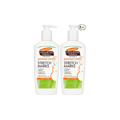Palmer's Cocoa Butter Formula Massage Lotion with Collagen and Elastin | For Stretch Marks | Pregnancy Skin Care | With Argan Oil and Shea Butter | 8.5 oz Pack of 2
