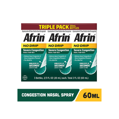 Afrin No-Drip Severe Congestion Nasal Spray 20 ml./pk., 3 pk.