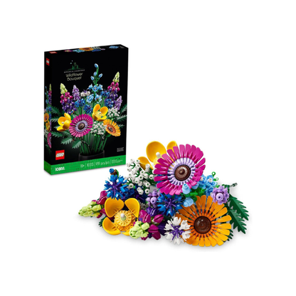 LEGO Botanicals Artificial Wildflower Bouquet - Fake Indoor Flowers Building Set for Home, Kitchen, Desk Decoration, Adults Ages 18+ - Gift for Birthdays - 10313