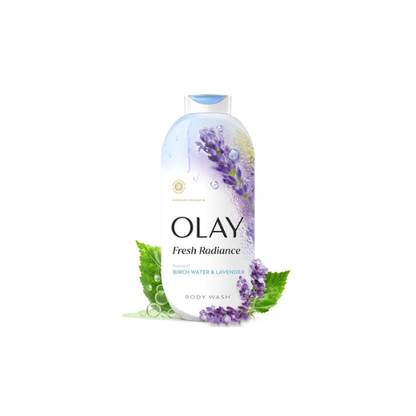 Olay Fresh Radiance Body Wash with Essence of Birch Water and Lavender, Vitamin B3 and Antioxidant Blend, 22 fl oz