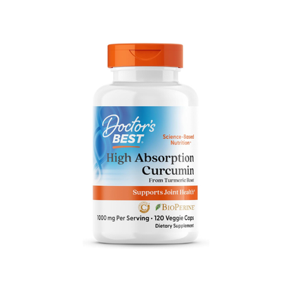Doctor's Best Turmeric Curcumin Supplement 1000mg, 120 Veg Capsules