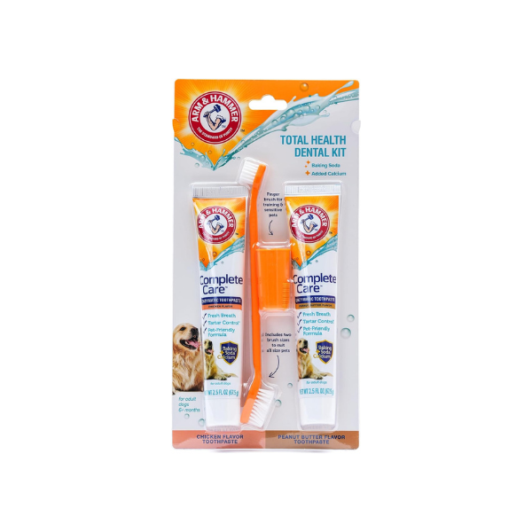 Arm & Hammer Complete Care Dog Dental Kit, 2 Flavors, 2.5 Oz Each