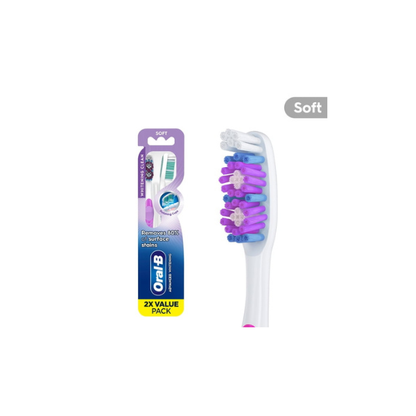Oral-B Toothbrush, Advanced Whitening Manual, Soft, 2 Count