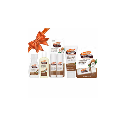 Palmer's Coconut Oil Formula Mini Stocking Stuffers (6 Piece) - Moisturizing Body Oil, Intensive Body Lotion, Swivel Stick Balm, Hand Cream, Lip Balm, Hydrating Skin Care for Dry Skin