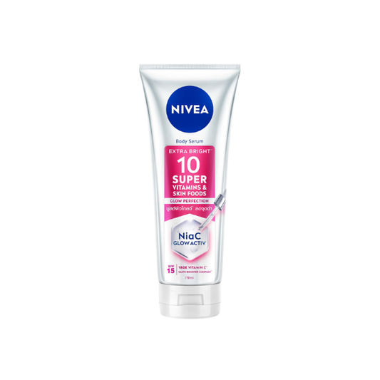 NIVEA Extra Bright Body Serum Lotion, 10 Super Vitamins and Skin Foods, 5.74 fl oz