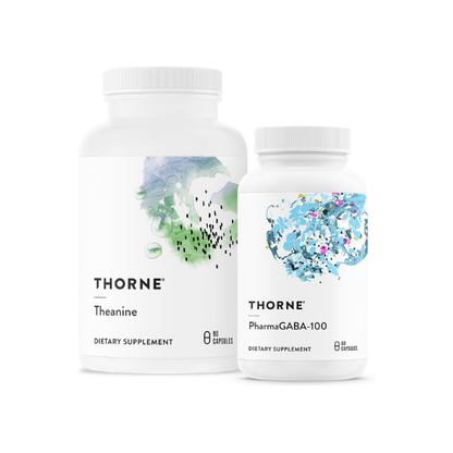 THORNE - Relax & Restore Bundle - L-Theanine and PharmaGABA-100 Duo for Stress Relief & Relaxation - 60 to 90 Servings