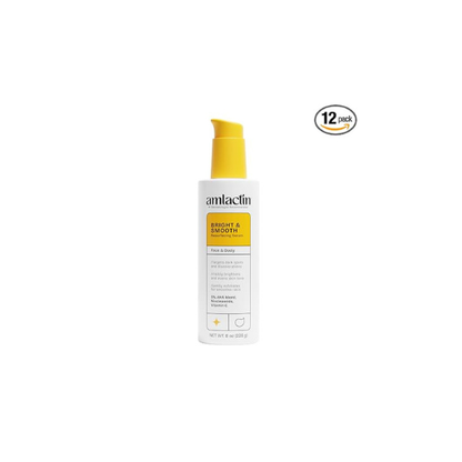 Amlactin Bright & Smooth Resurfacing Serum, Lactic Acid, 8 Ounce (Pack of 12)