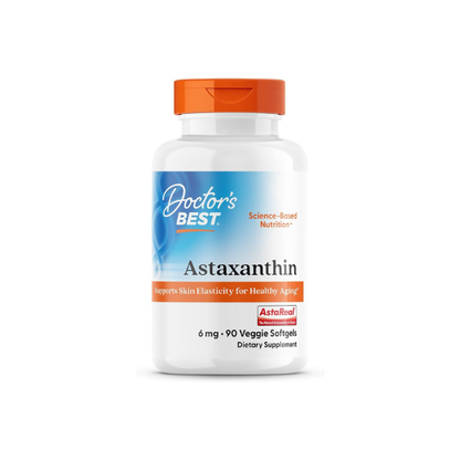 Doctor's BEST Astaxanthin Vegan Supplement 6 mg, 90 Veggie Softgels