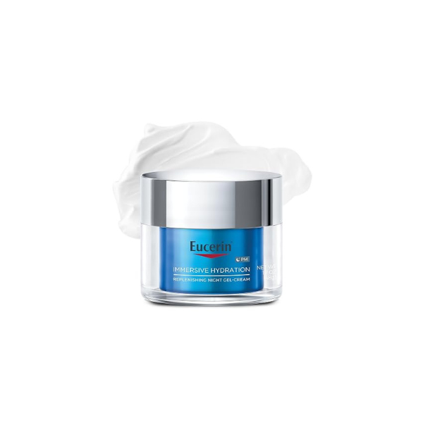 Eucerin Immersive Hydration Replenishing Night Gel Face Cream, 1.7 OZ
