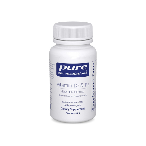 Pure Encapsulations Vitamin D3 & K2, 60 Capsules